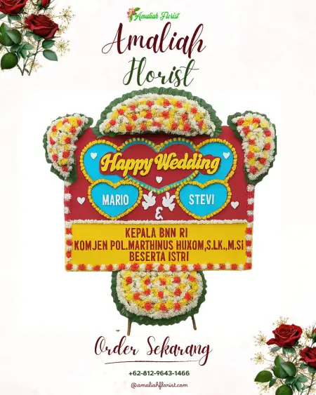 Papan Bunga Pernikahan Leupung